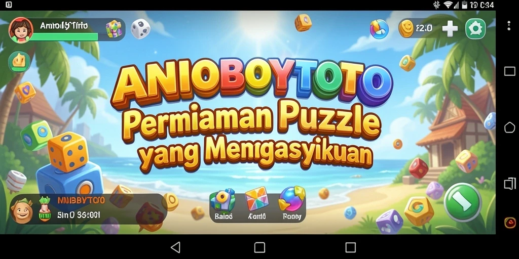 Tangkapan layar utama ANOBOYTOTO menampilkan gameplay Puzzle yang menarik.
