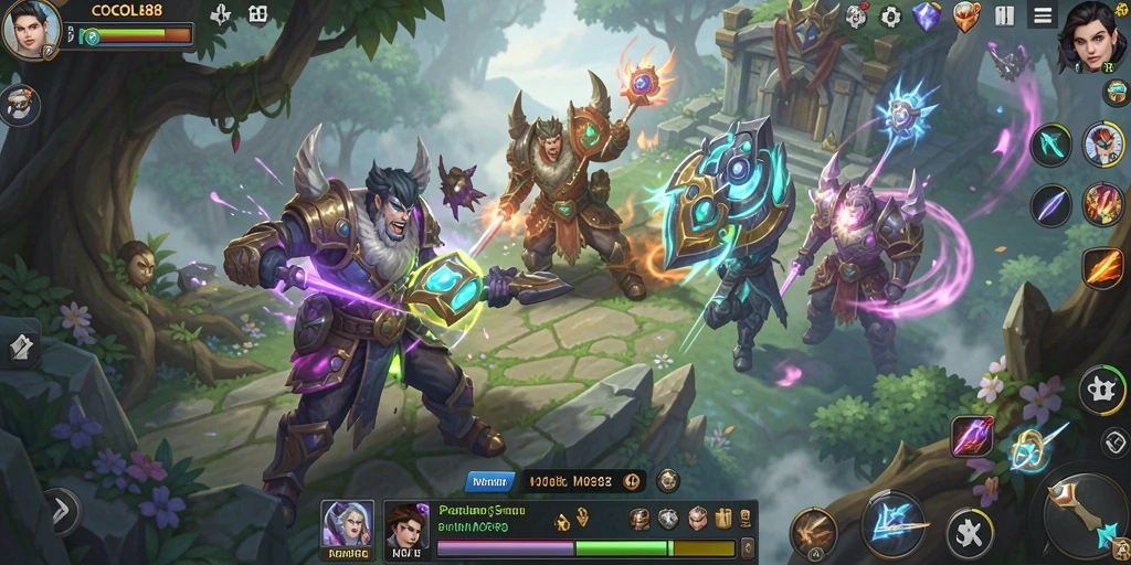 Screenshot gameplay COCOL88 menampilkan pertarungan seru dalam dunia MMORPG.