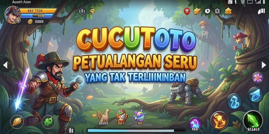 Tampilan gameplay seru dalam CUCUTOTO dengan petualangan yang menegangkan.