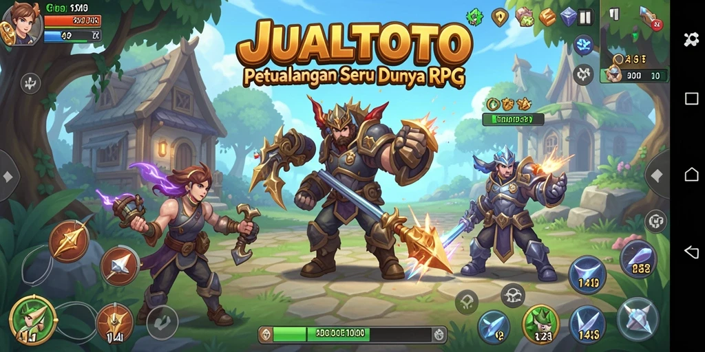 Tampilan gameplay RPG yang seru dan menantang di JUALTOTO.