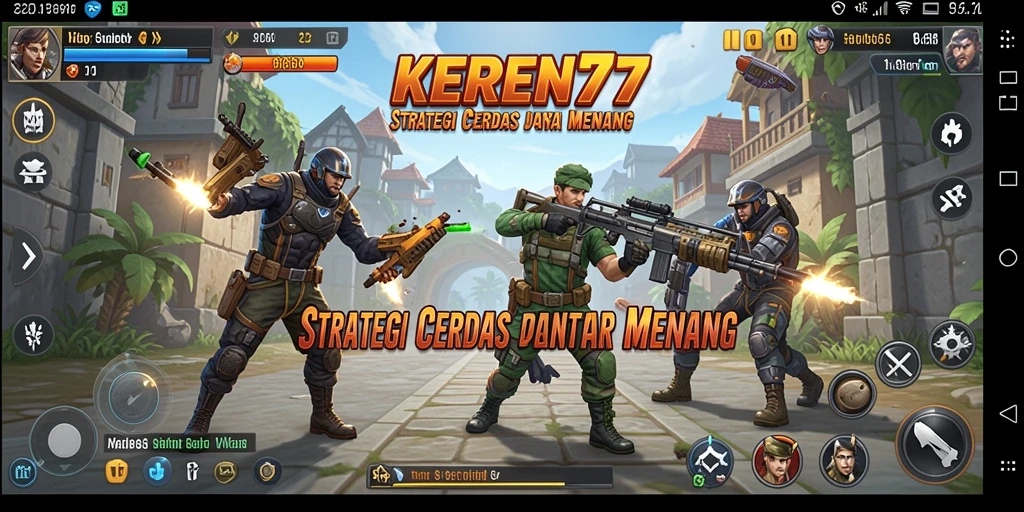 Tampilan gameplay strategis yang menegangkan dan seru.