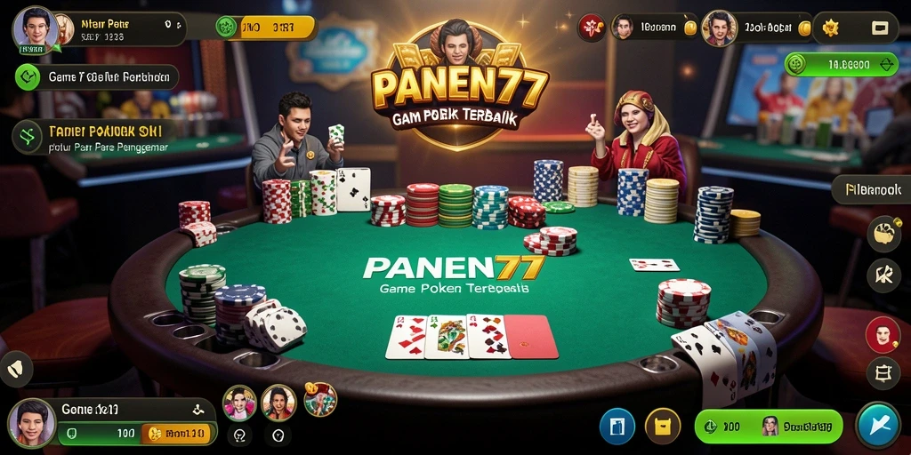 Tampilan exciting gameplay Poker di PANEN77.
