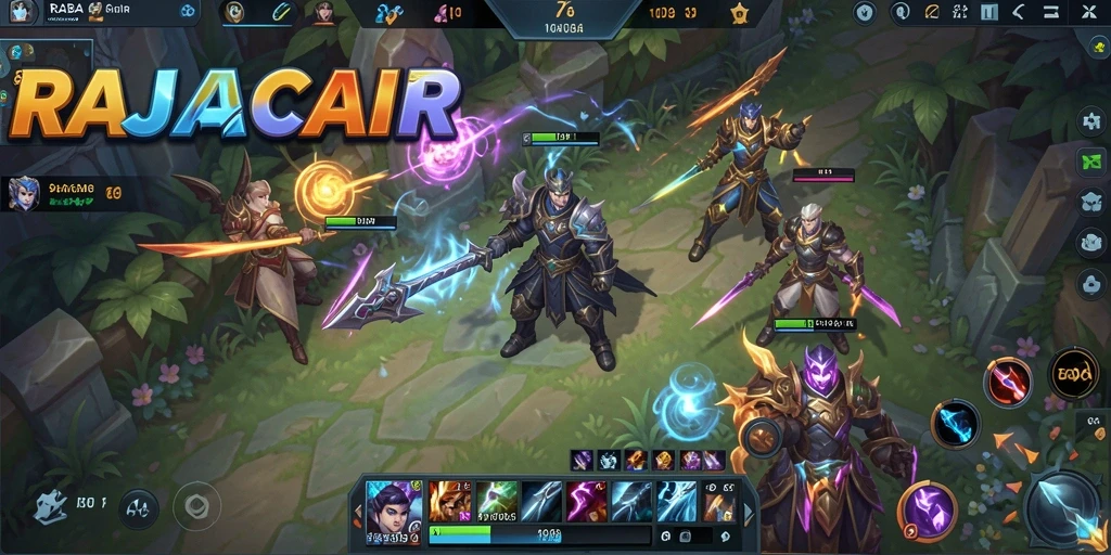 Tampilan aksi seru gameplay MOBA RAJACAIR.
