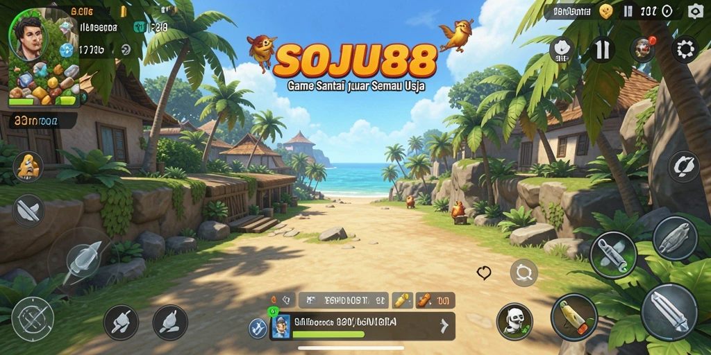 Tampilan gameplay seru SOJU88 yang penuh warna.