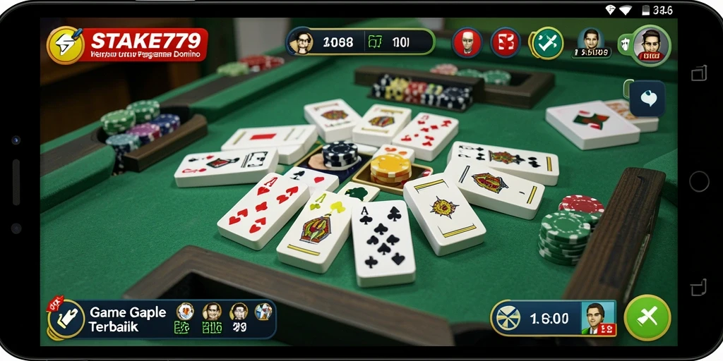 Screenshot utama STAKE779 menampilkan keseruan bermain Gaple yang mendebarkan.