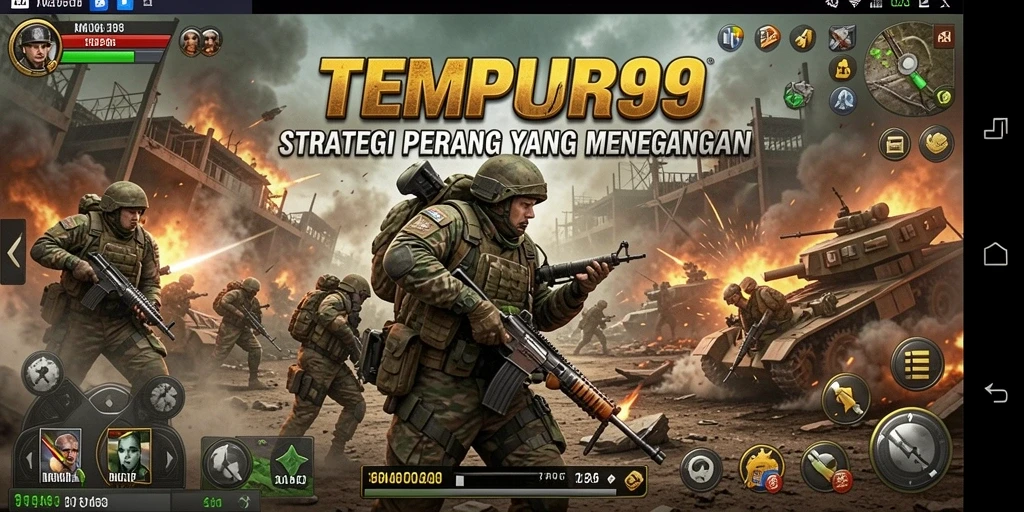 Tampilan mendebarkan dari gameplay TEMPUR99 yang intens.